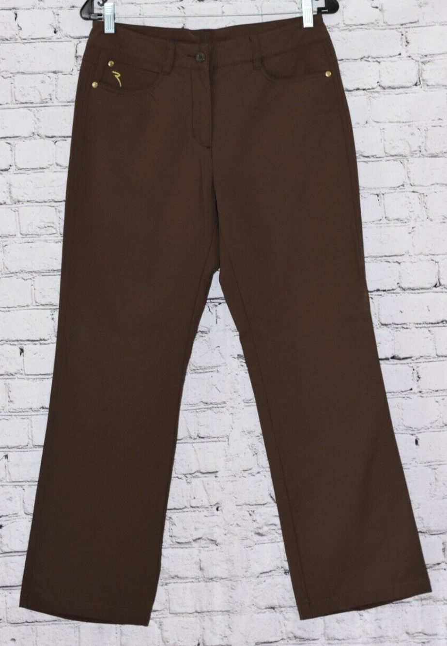 CHERVO Sport Performance Women's Golf Brown Color Slim Fit Trouser Pants 46/10